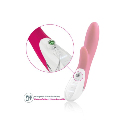 Вібратор-кролик Mystim Danny Divido Pink з глибокою вібрацією, 2 мотори - фото №6