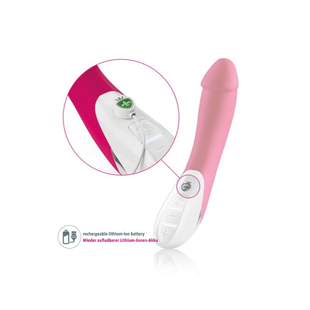 Потужний вібратор Mystim Terrific Truman Pink з двома моторами і вираженою головкою - фото №6