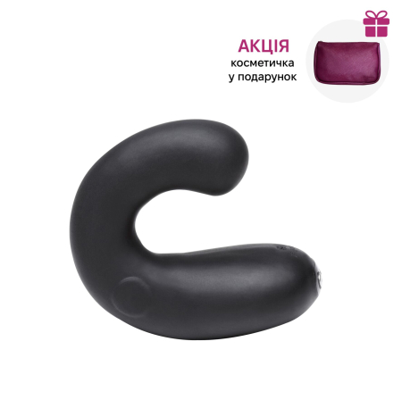 Преміум вібратор Je Joue - G-Kii Black з регульованим вигином і глибокою вібрацією + подарунок косметичка - фото