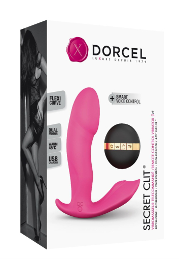 Вібратор Dorcel Secret Clit з підігрівом і пультом ДК, можна під одяг, голосове керування - фото №3