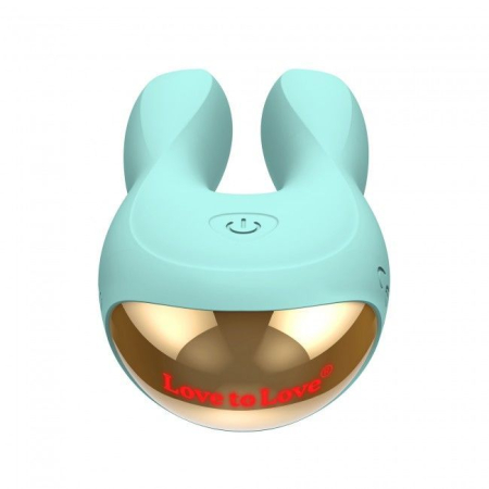 Вібратор-кролик Love To Love Hear Me Menthe з двома моторчиками і різнобарвною LED-підсвіткою - фото №7