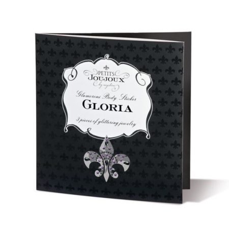 Пестіс з кристалів Petits Joujoux Gloria set of 3 - Silver, прикраса на груди та вульву - фото №2