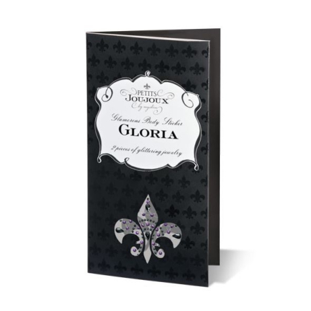 Пестіс з кристалів Petits Joujoux Gloria set of 2 - Black/Pink, прикраса на груди - фото №2