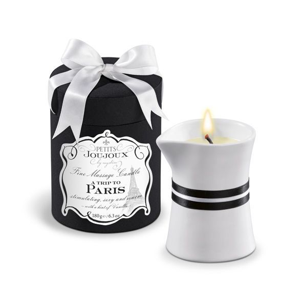 Масажна свічка Petits Joujoux - Paris - Vanilla and Sandalwood (190 г) розкішна упаковка - фото