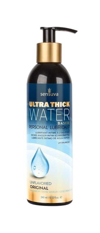 Густа змазка Sensuva Ultra-Thick Water-Based (240 мл) на водній основі, без гліцерину та парабенів - фото