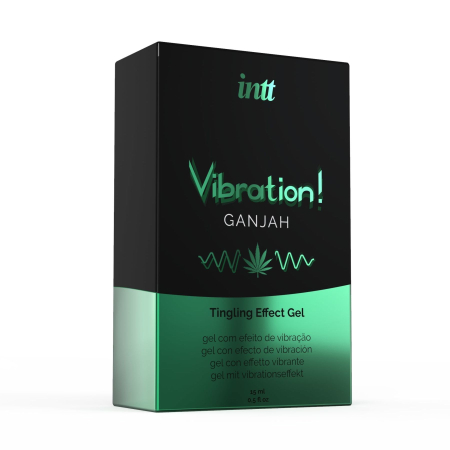 Рідкий вібратор Intt Vibration Ganjah (15 мл), густий гель, незвичайний смак, діє до 30 хвилин - фото №3