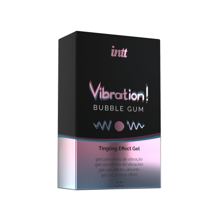 Рідкий вібратор Intt Vibration Bubble Gum (15 мл), густий гель, дуже смачний, діє до 30 хвилин - фото №3