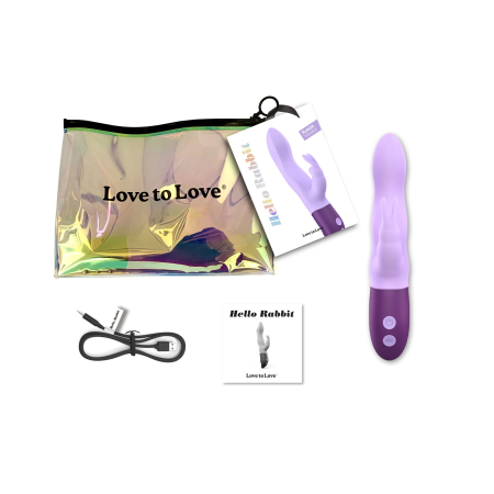 Вібратор-кролик Love To Love Hello Rabbit Violet з гнучким стовбуром і стимуляцією точки G, 2 мотори - фото №6