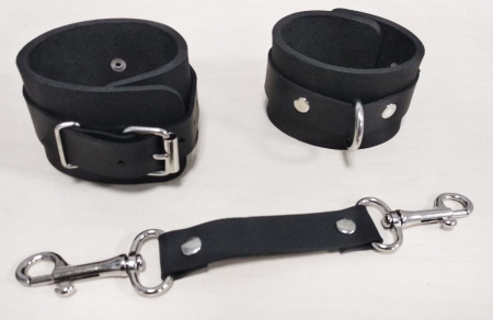 Наручники Feral Feelings - Hand Restraints, натуральна шкіра, чорні - фото №3