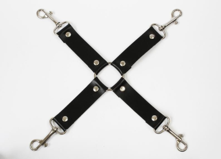 Хрестовина Feral Feelings - 4 Way Connector, натуральна шкіра, чорна - фото №2