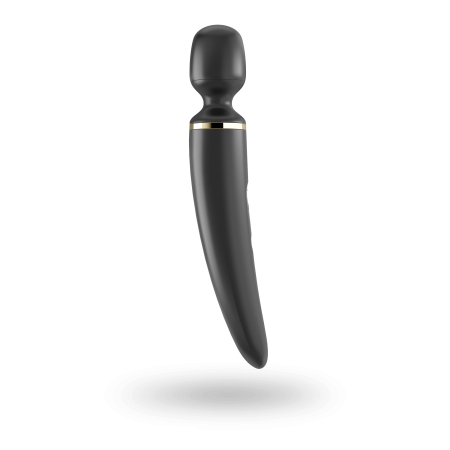 Вібромасажер Satisfyer Wand-er Woman (Black/Gold), водонепроникний, потужний, розмір XXL - фото №3