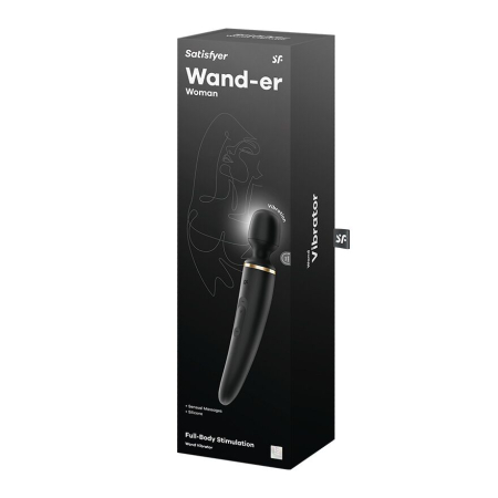 Вібромасажер Satisfyer Wand-er Woman (Black/Gold), водонепроникний, потужний, розмір XXL - фото №6