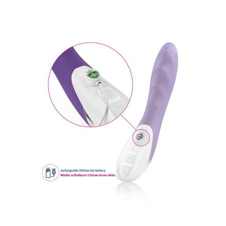 Потужний вібратор Mystim Sassy Simon Purple з двома моторами і стимулюючим рельєфом - фото №6