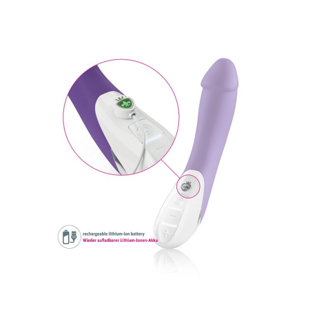 Потужний вібратор Mystim Terrific Truman Purple з двома моторами і вираженою головкою - фото №6