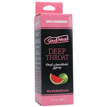 Спрей для мінету Doc Johnson GoodHead DeepThroat Spray - Watermelon 59 мл для глибокого мінету - фото №3