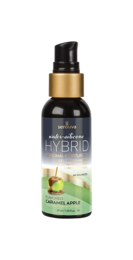 Змазка водно-силіконова Sensuva Hybrid Caramel Apple (57 мл) без цукру, можна для оральних пестощів - фото