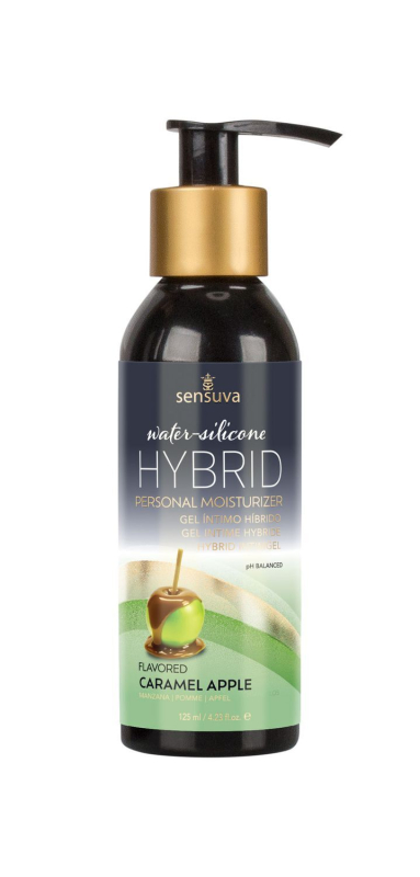 Змазка водно-силіконова Sensuva Hybrid Caramel Apple (125мл) без цукру, можна для оральних пестощів - фото