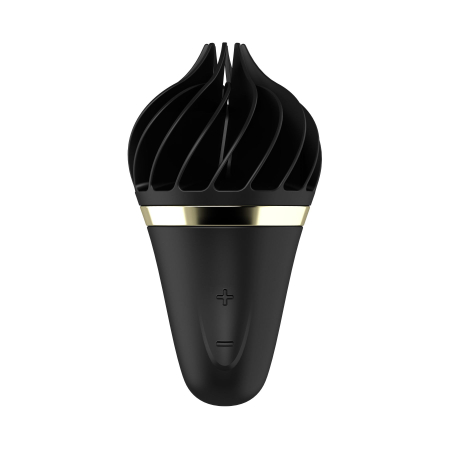 Морозиво-спінатор Satisfyer Lay-On - Sweet Treat Black/Gold, 10 режимів роботи, водонепроникний - фото