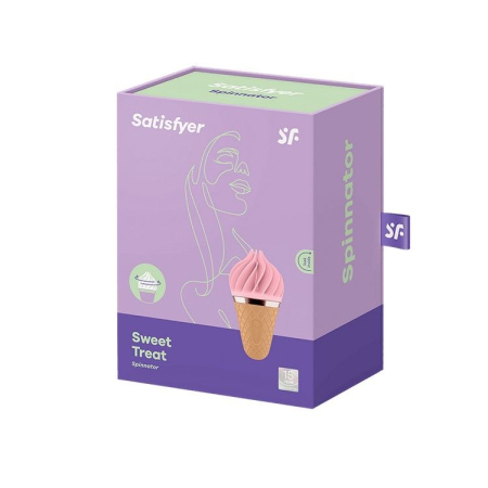 Морозиво-спінатор Satisfyer Lay-On - Sweet Treat Pink/Brown, 10 режимів роботи, водонепроникний - фото №2