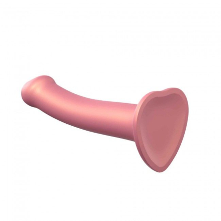 Насадка для страпону Strap-On-Me Mono Density Dildo Rose M, діам. 3,3 см, одношаровий силікон, гнучк - фото №2