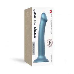Насадка для страпону Strap-On-Me Mono Density Dildo M Blue, діам. 3,3 см, одношаровий силікон, гнучк - - фото №3