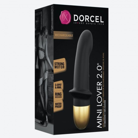 Вібратор Dorcel Mini Lover Black 2.0 перезаряджуваний, для точки G і масажу простати - фото №4