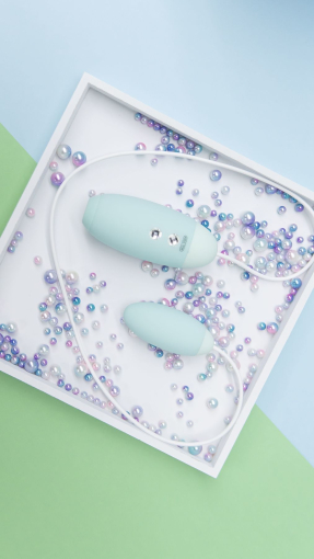 Вакуумний стимулятор з віброяйцем 2-в-1 KISTOY Miss VV Cyan - фото №6