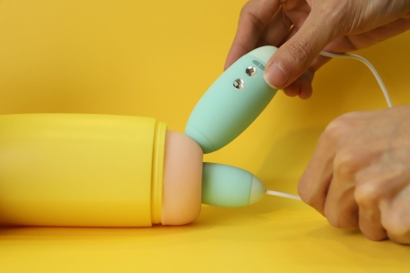 Вакуумний стимулятор з віброяйцем 2-в-1 KISTOY Miss VV Cyan - фото №7