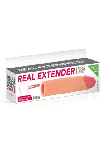 Насадка на член Real Body — Real Extender HARDY з відкритою головкою №3