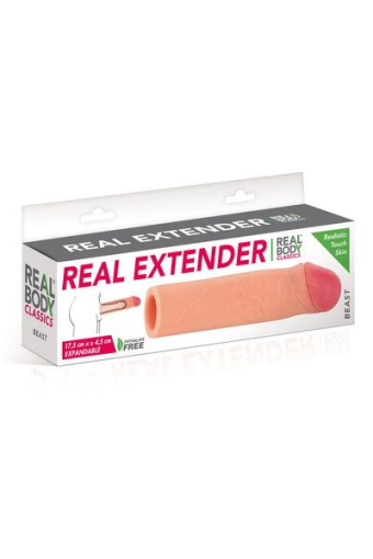 Насадка на член Real Body — Real Extender BEAST з відкритою головкою №3