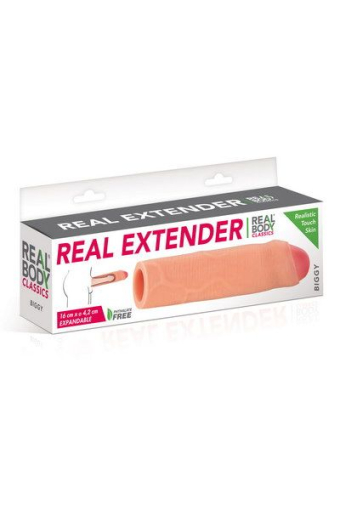 Насадка на член Real Body — Real Extender BIGGY із закритою головкою №3