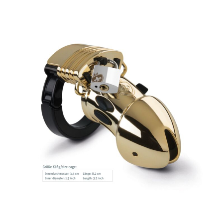 Клітка для члена з електростимуляцією Mystim Pubic Enemy No 1 - Gold Edition - фото №3