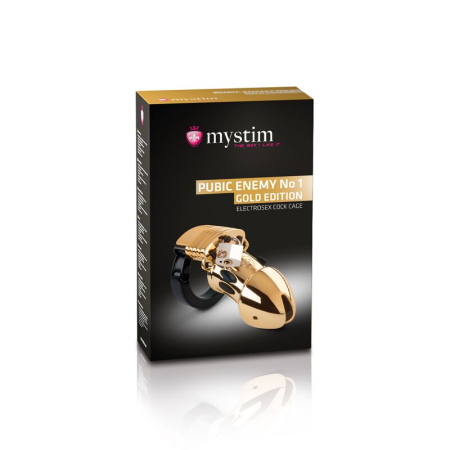 Клітка для члена з електростимуляцією Mystim Pubic Enemy No 1 - Gold Edition - фото №10