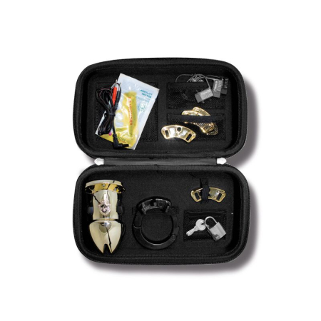 Клітка для члена з електростимуляцією Mystim Pubic Enemy No 1 - Gold Edition - фото №9