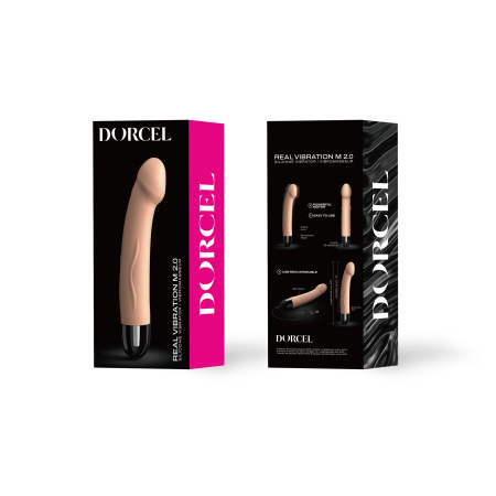 Вібратор Dorcel Real Vibration M Flesh 2.0, діаметр 3,7см, перезаряджається, для точки G - фото №4