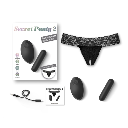 Вібратор Love To Love SECRET PANTY 2, в комплекті трусики, віброкуля, пульт ДК, 10 режимів роботи - фото №4