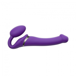Безремінний страпон з вібрацією Strap-On-Me Vibrating Violet M, діаметр 3,8 см, пульт ДК, регульований - - фото №5