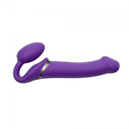 Безремінний страпон з вібрацією Strap-On-Me Vibrating Violet L, діам. 3,7 см, пульт ДК, регульований - фото №5