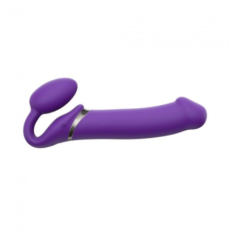 Безремінний страпон з вібрацією Strap-On-Me Vibrating Violet XL, діам. 4,7см, пульт ДК, регульований - фото №5