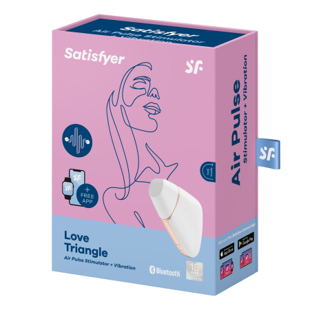 Вакуумний кліторальний стимулятор Satisfyer Love Triangle White з керуванням через інтернет №7