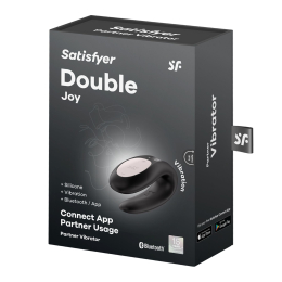 Смарт-вібратор для пар Satisfyer Double Joy Black із широким кліторальним стимулятором - - фото №7