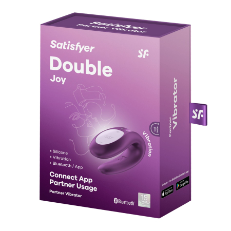 Смарт-вібратор для пар Satisfyer Double Joy Violet із широким кліторальним стимулятором - фото №7