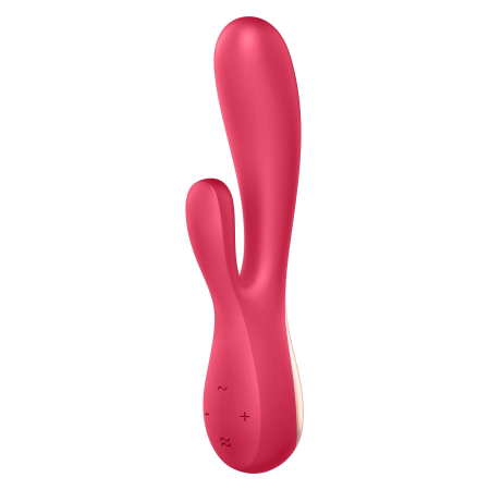 Смарт вібратор-кролик Satisfyer Mono Flex Red, 2 мотори, керування через інтернет - фото №2