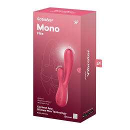 Смарт вібратор-кролик Satisfyer Mono Flex Red, 2 мотори, керування через інтернет - - фото №4