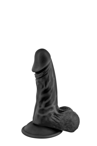 Фалоімітатор із присоскою Real Body — Real Mike Black, TPE, діаметр 3,8 см - фото