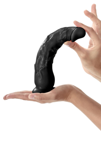 Фалоімітатор із присоскою Real Body — Real Justin Black, TPE, діаметр 4,2 см - фото №3