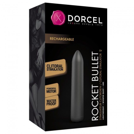 Перезаряджувана віброкуля Dorcel Rocket Bullet Black - фото №3