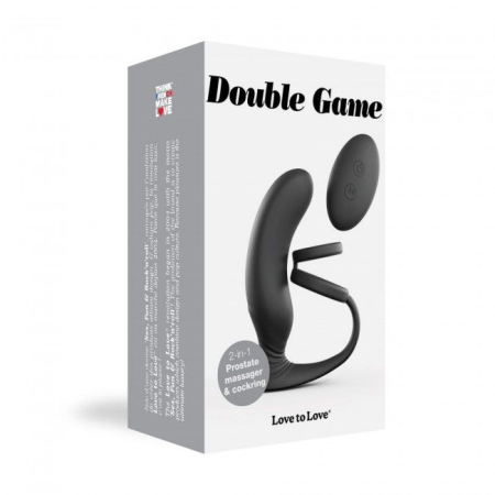 Вібромасажер простати Love To Love Double Game з подвійним ерекційним кільцем і пультом ДК - фото №5
