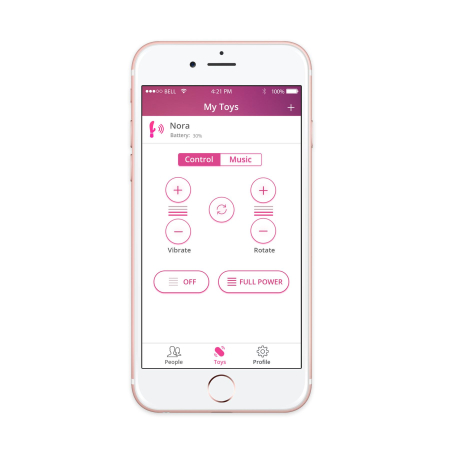 Смарт вібратор-кролик Lovense Nora з обертовим стовбуром - фото №4