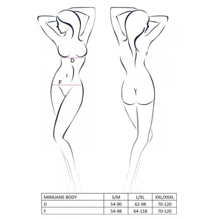 Ажурний боді Passion AZALIA BODY XXL/XXXL, black - фото №5